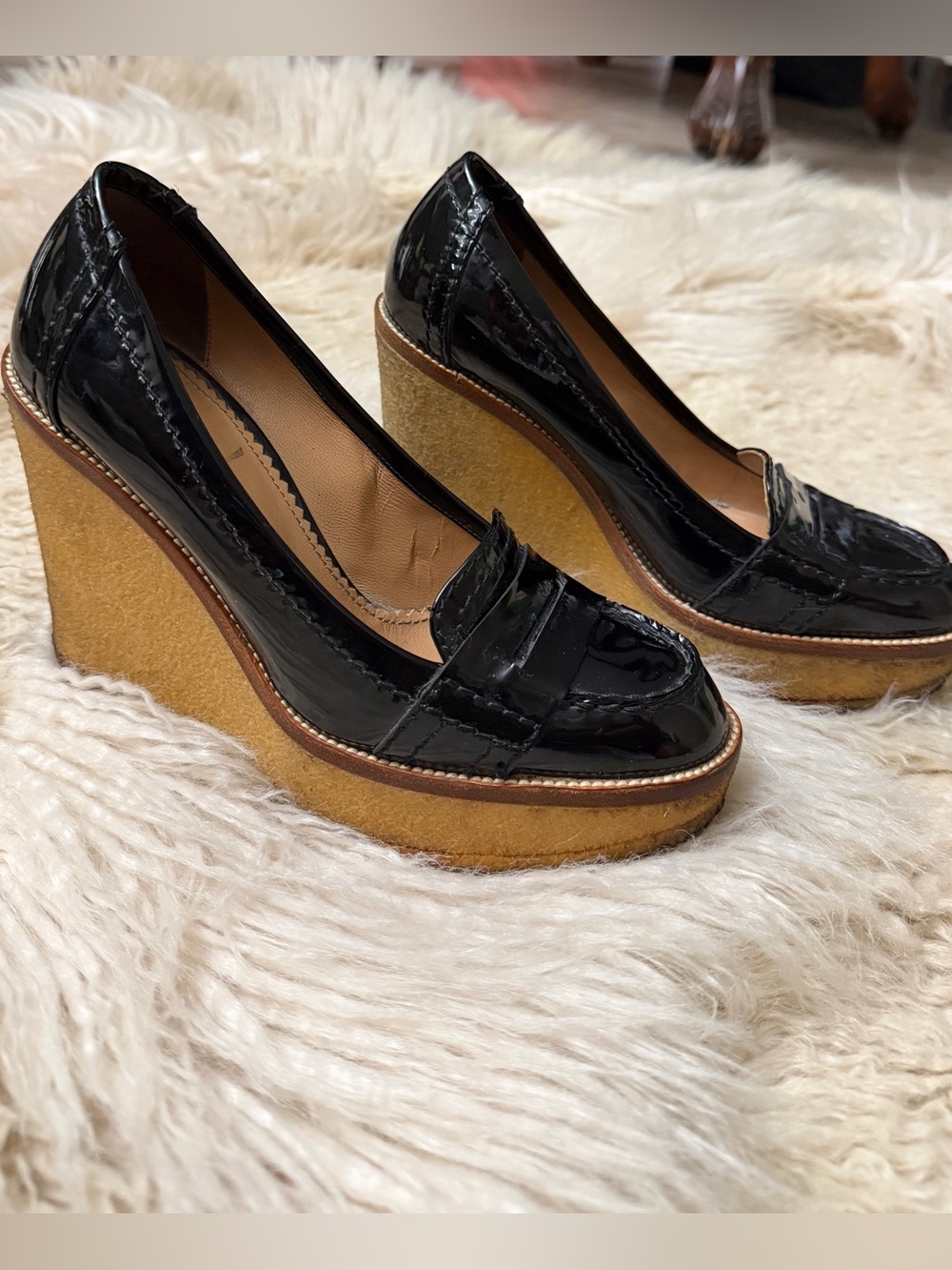 Vintage YSL Mocasin Wedge Shoes